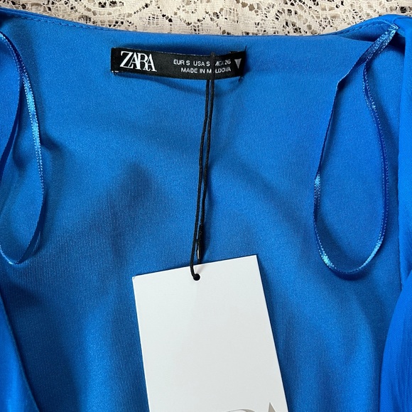 Zara Belted Satin Effec Dress - Picture 8 of 12